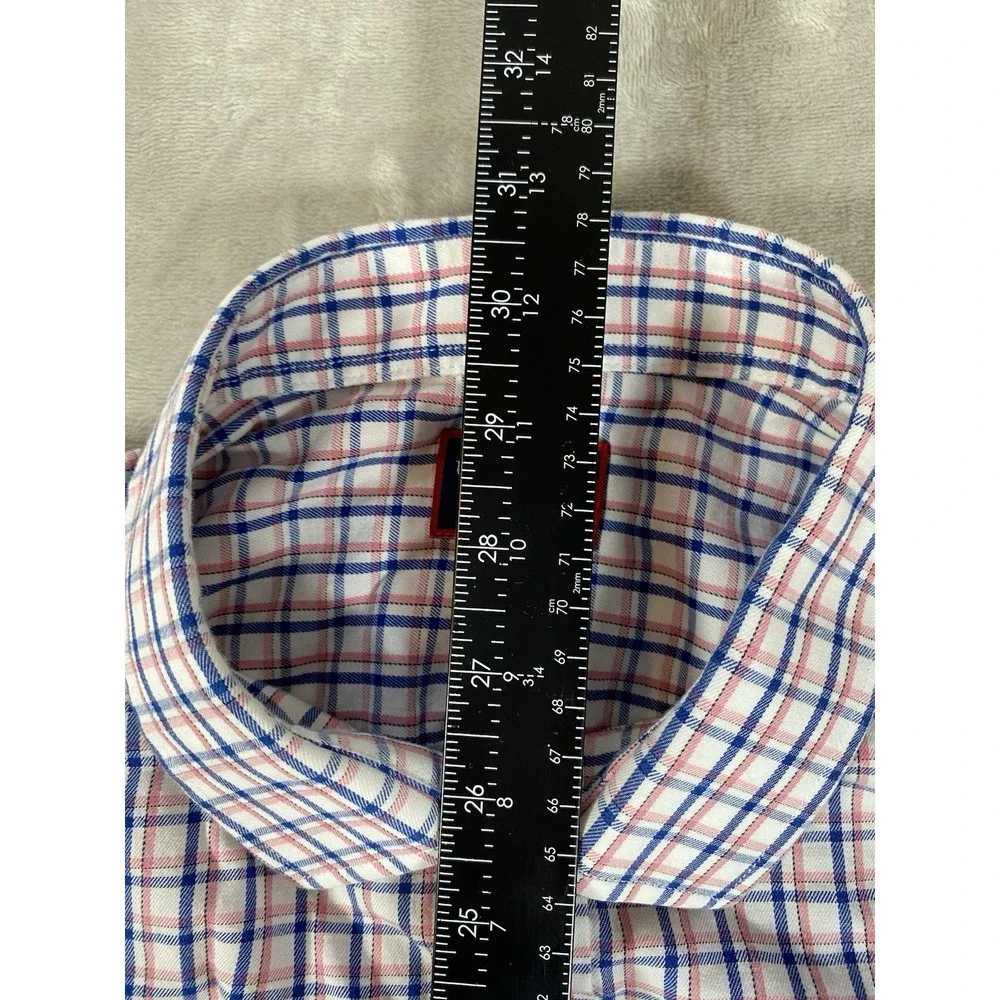 Untuckit Shirt Hewitson Men's Sz XXL Pink Blue Plaid Pastel Cotton/Lyocell